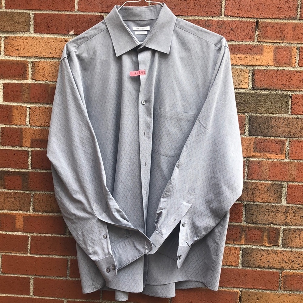 Grey button down.
